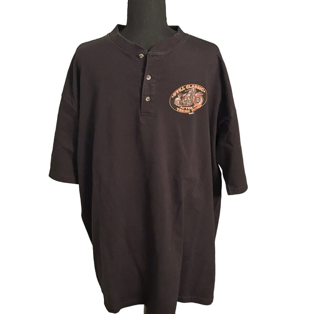Byker‎ Bizzare Polo Shirt Men's Size 2XL Button Up Black